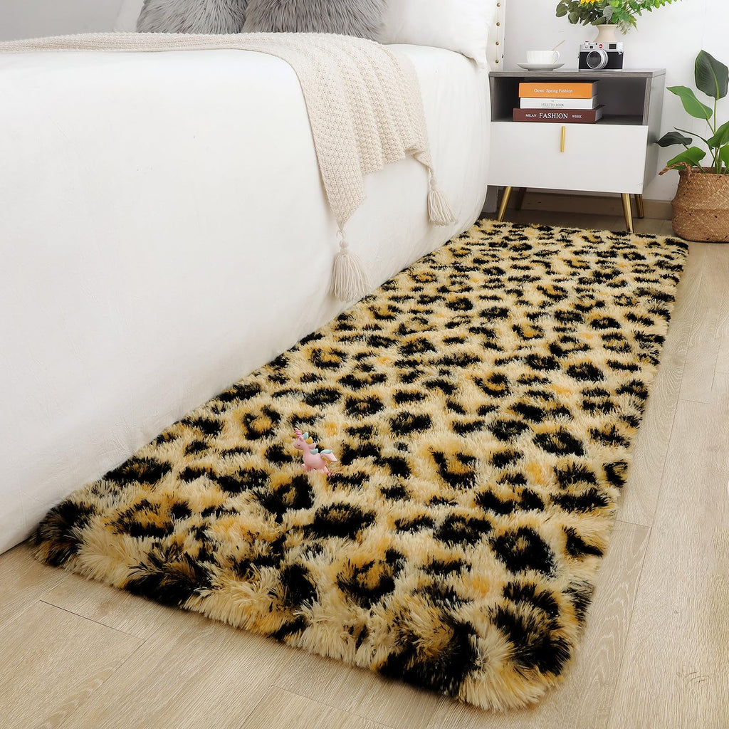 Amearea Leopard Area Rug - Khaki / 2' X 6' (Runner) view 1