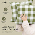 Native Fab Throw Pillow Cushion Cover for Sofa Couch Bed Comfort - Buffalo Mint Green / 20" x 12" (Pack of 2) view 1