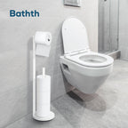 Toilet Paper Holder Stand, Toilet Paper Free Standing - White view 4
