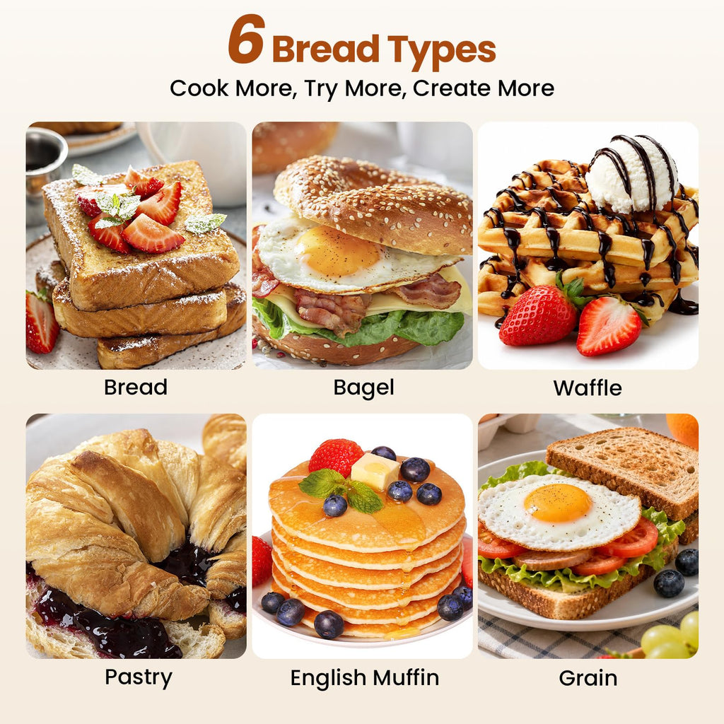 Toaster 2 Slice Touch Screen, Smart Toaster Wide Slot, Full Stainless Steel (additional view 3)