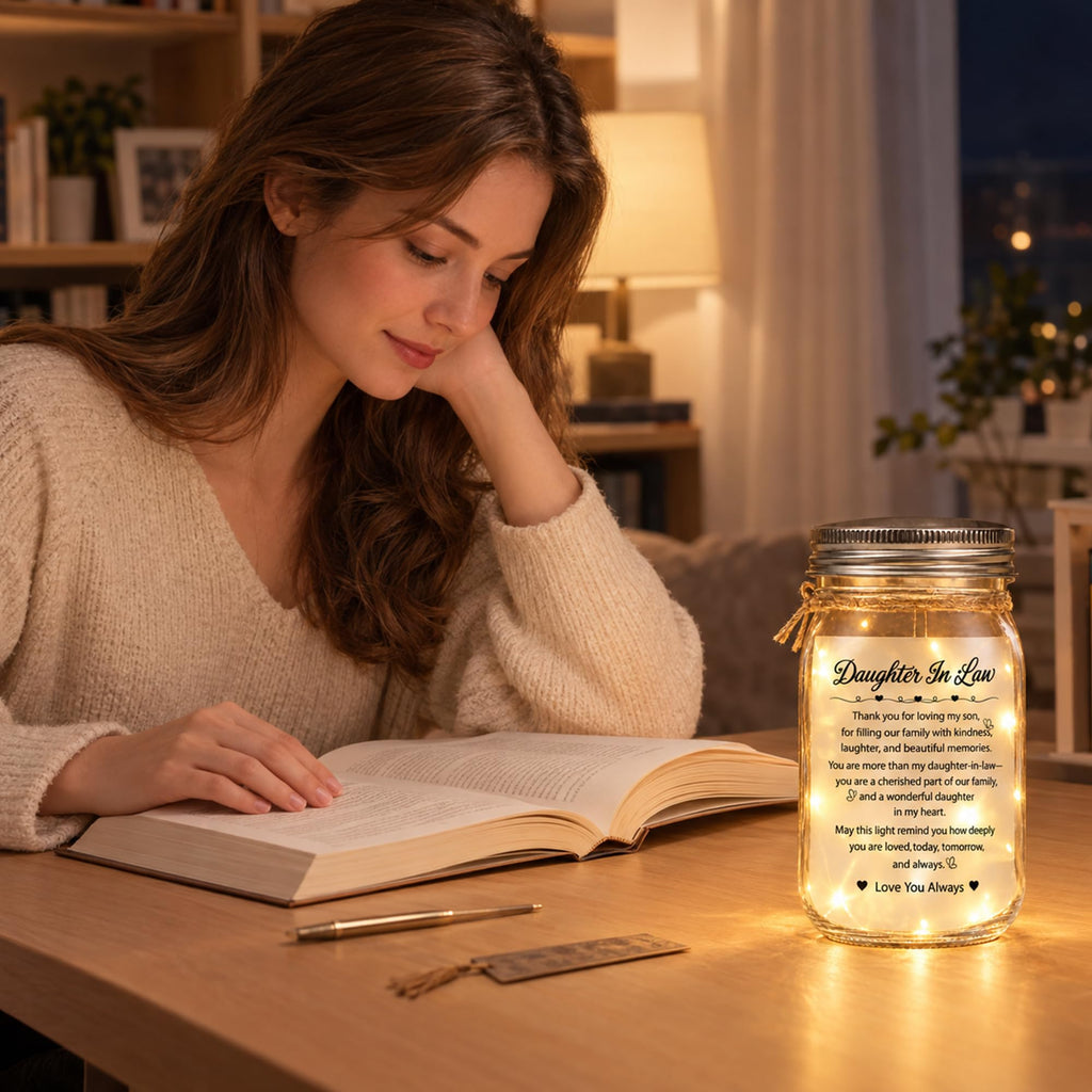 Daughter-in-Law Mason Jar Night Light, Birthday Gifts for daughter-in-law (additional view 5)