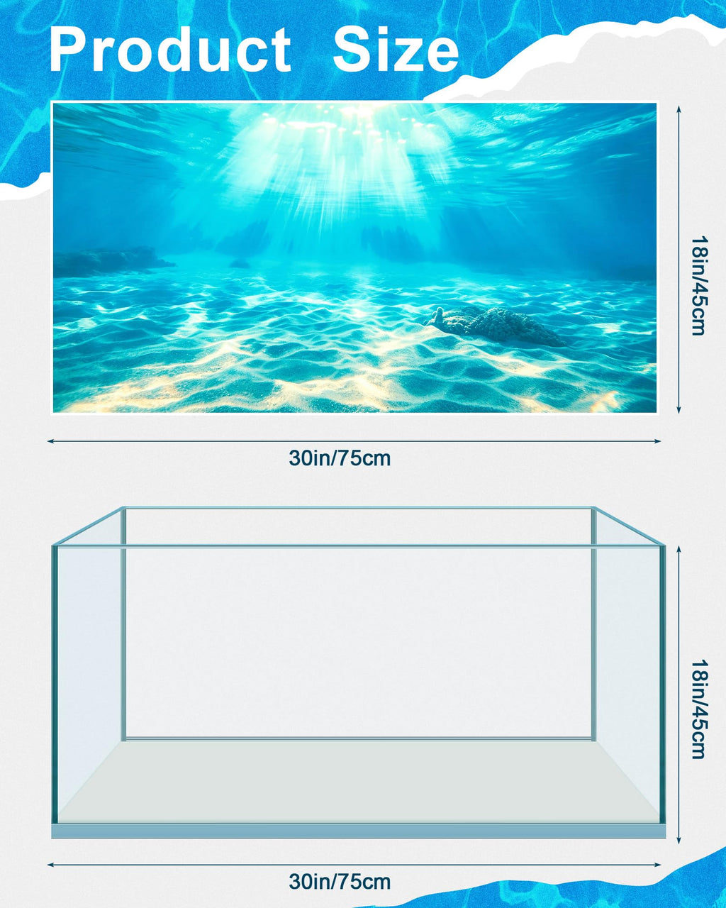 Mindsoft 4 Pack Aquarium Background - 30 x 18 Inch view 1