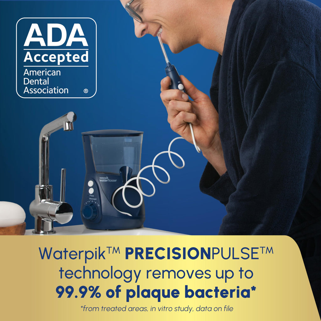 Waterpik Aquarius Countertop Water Flosser with 10 Settings, 7 Tips