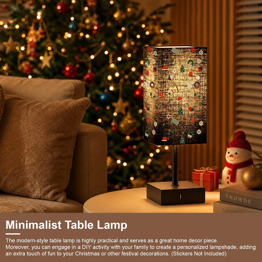 hansang Bedside Table Lamp with Touch Control, USB-C + USB-A - view 7