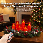 Raycare Flameless Candles with String Lights - 9pcs-Red view 3