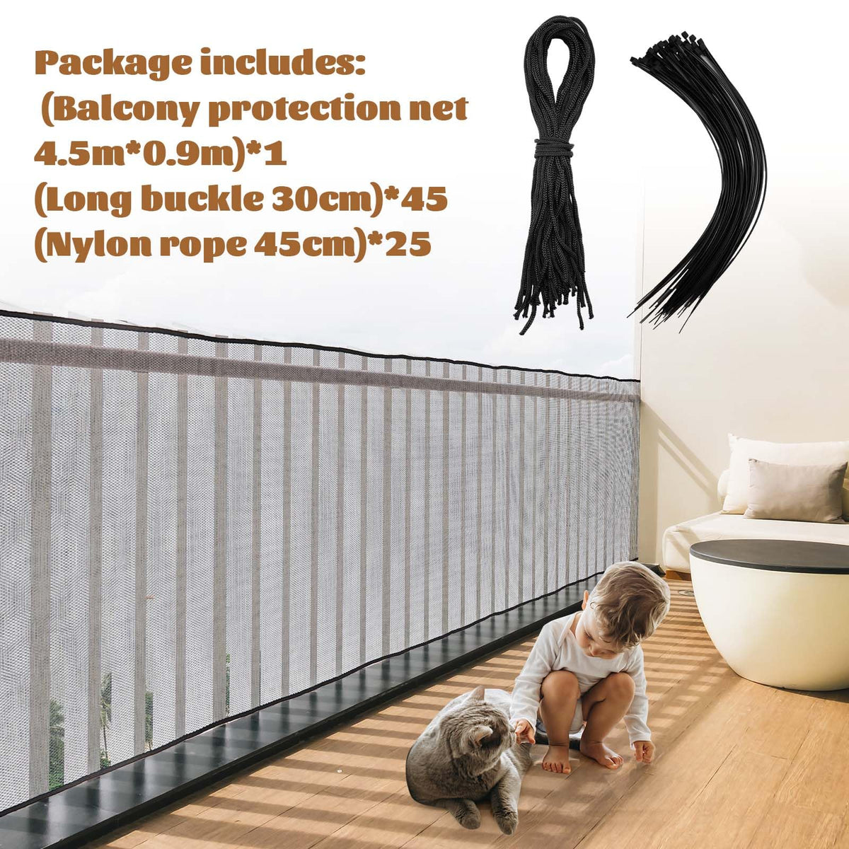 Hosuly Banister Guard Balcony Netting