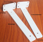 Hidden L Shelf Bracket - 10 Inch / White 8 Pack view 1