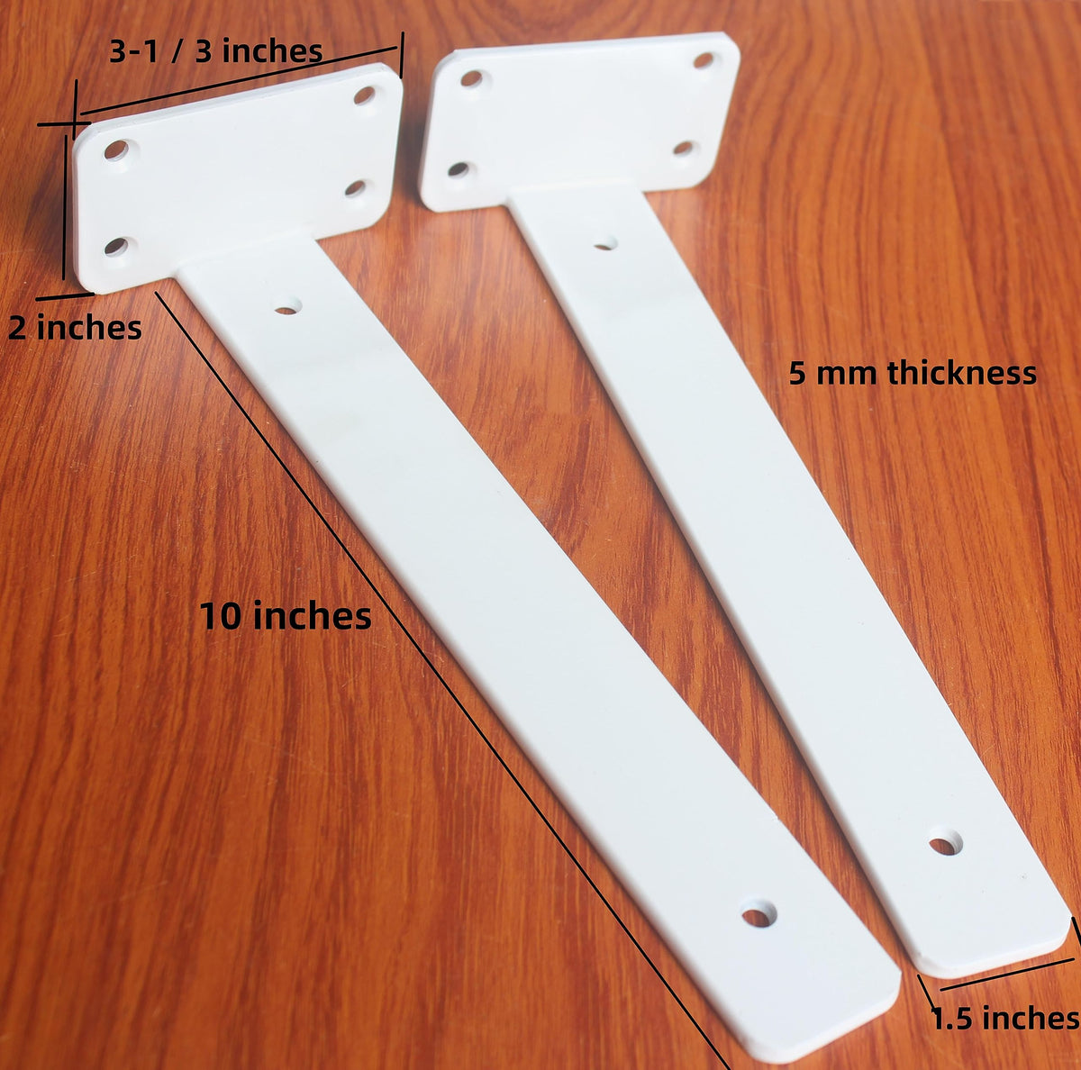 Hidden L Shelf Bracket - 10 Inch / White 8 Pack view 1