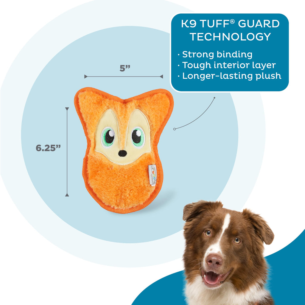 Outward Hound Durablez Minis Tough Chew Plush Squeaky Dog Toy, Fox, 6.3" (additional view 2)