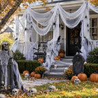 Qtisky Halloween Gauze Creepy Cloth