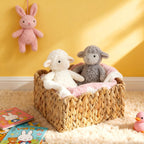 Scalloped Basket, Wicker Storage Baskets, Hand Woven Baskets for Shelves,Natural Baskets for Organizing - Light Beige / S view 3