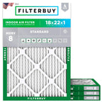 Filterbuy 18x22x1 Air Filter MERV 8 Dust & Allergy Defense (4-Pack) (FBA_AFB18x22x1M8pk4)