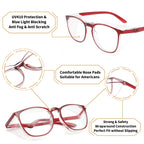 Alsenor Safety Glasses Anti Fog Goggles Protective Eyewear Blue Light Blocking Anti Dust UV Protection Glasses For Men Women - Red view 3