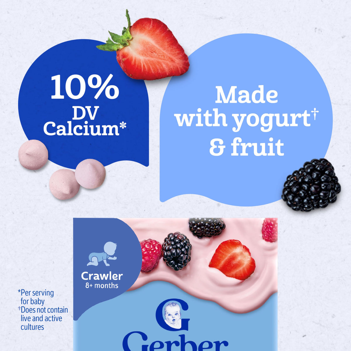 Gerber Stage 3 Baby Food, Strawberry and Mixed Berries Melts, 1 oz. Pouch (Pack of 4) (additional view 4)