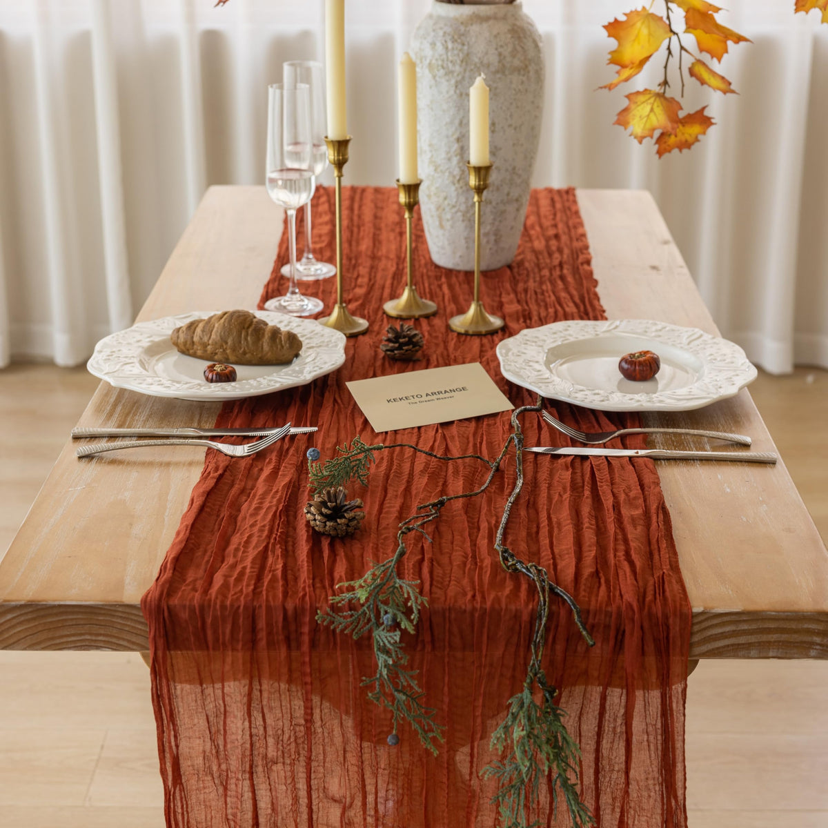 Cheesecloth Table Runner