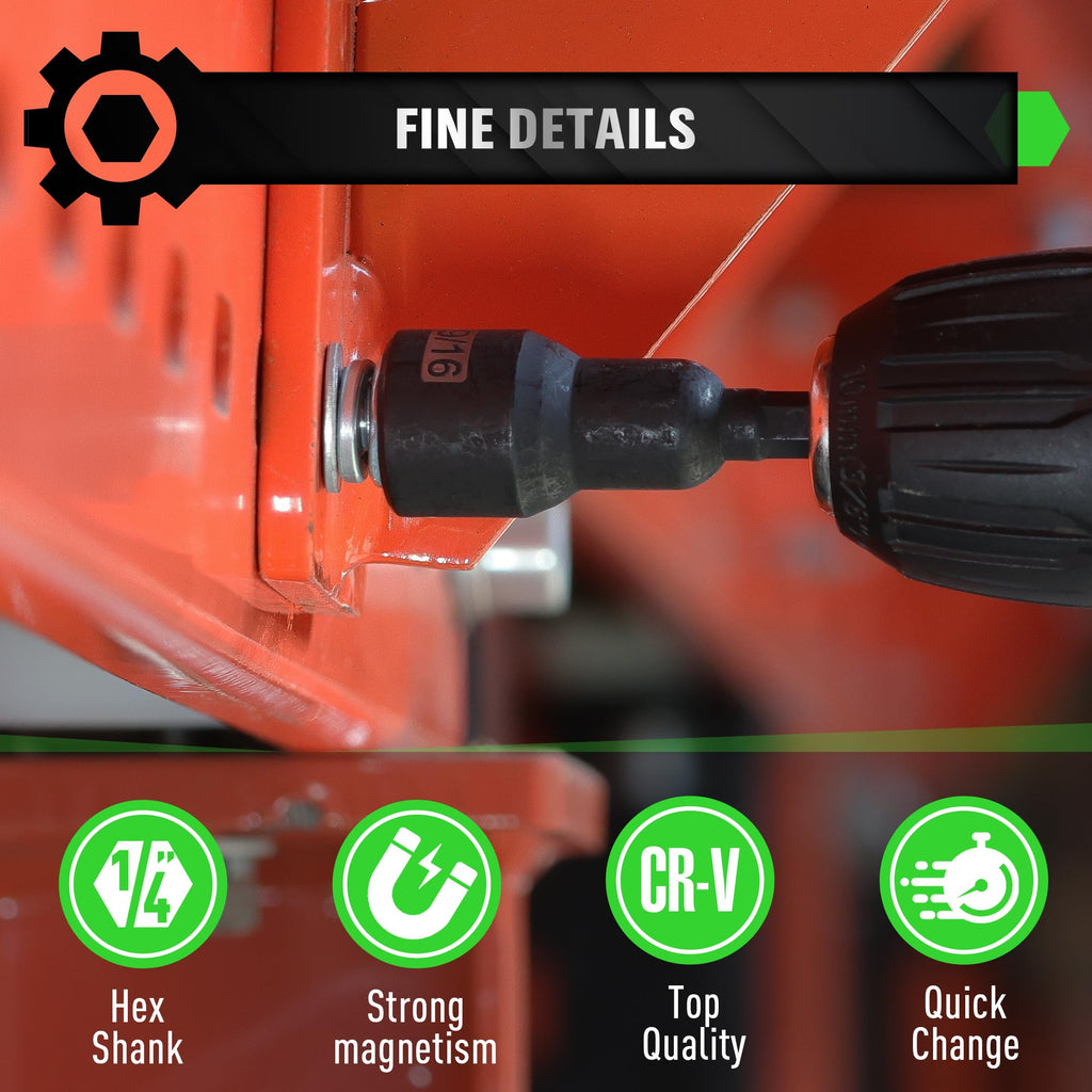 20-Piece Nut Driver - 20pcs 65mm Black view 5