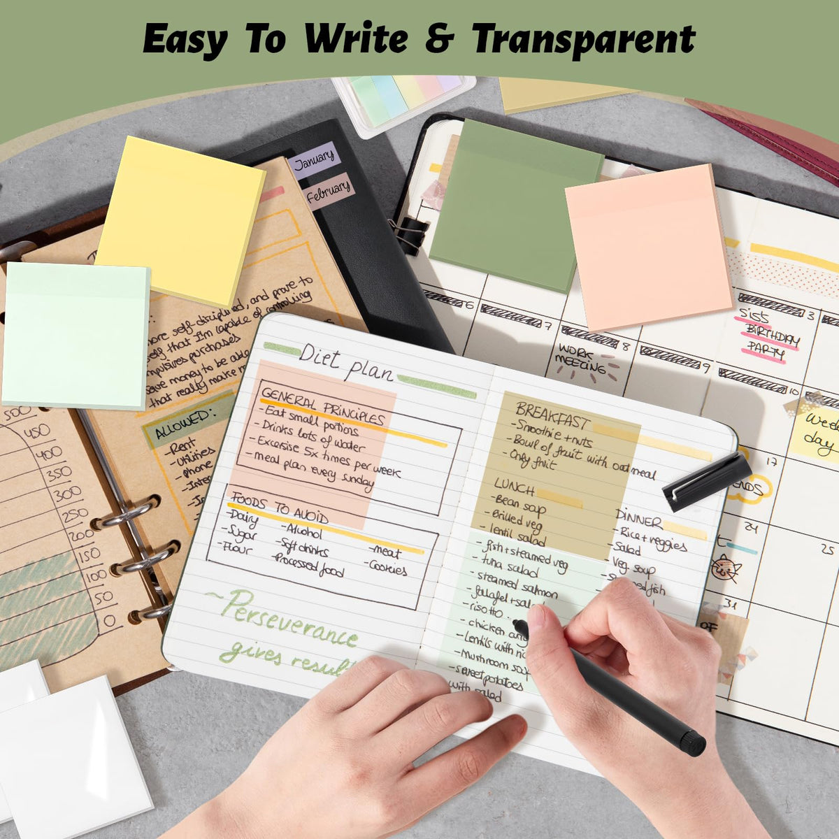 800 Sheets Transparent Sticky Notes