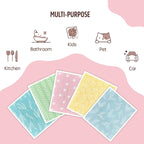 Augine Swedish Dishcloths for Kitchen, Reusable Paper Towel - 5 Count- Light Color view 4