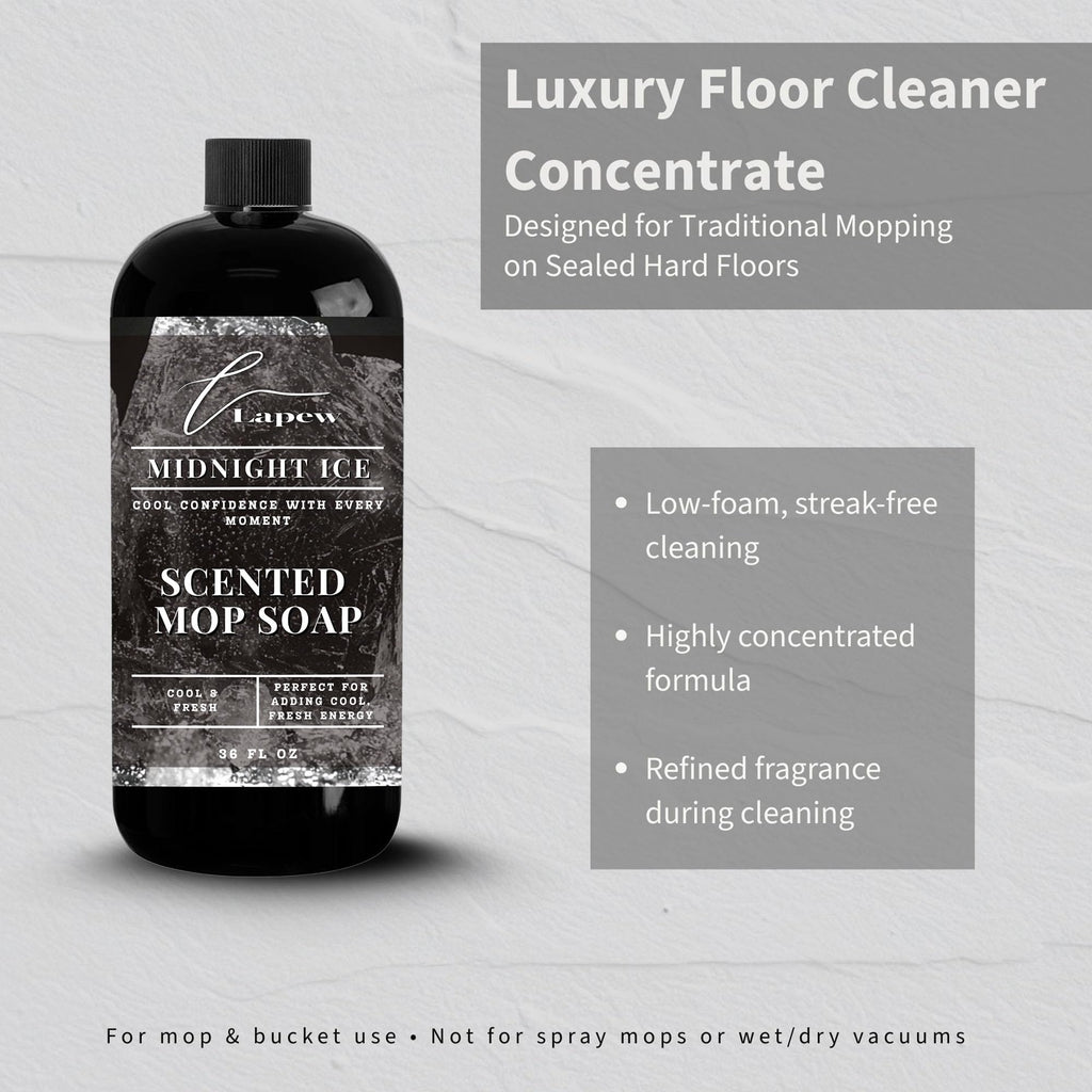 Lapew Luxury Floor Cleaner Concentrate for Mopping Tile, Laminate, Vinyl & Hardwood | Streak-Free, Low-Foam | 36 oz