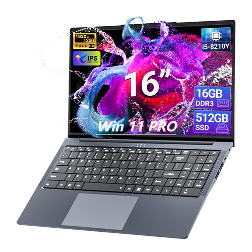 2026 Laptop, 16’’ Laptop Computer with Core i5-8210Y Processor (Up to 3.6GHz) 16GB RAM