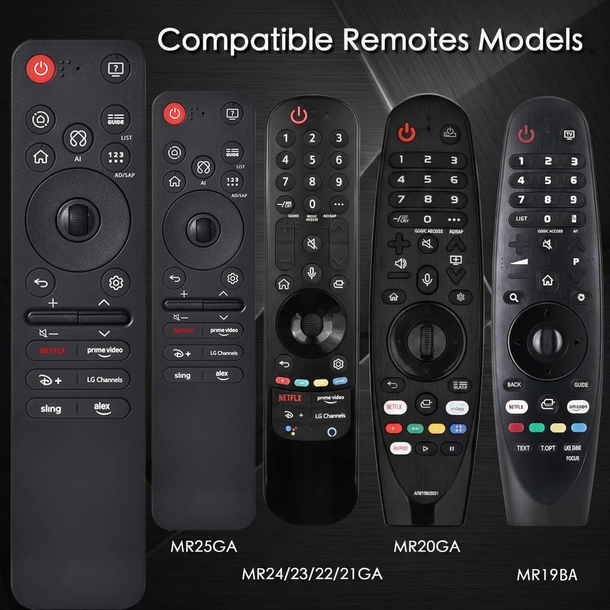 AI Magic Voice Remote for LG WebOS Smart TV with Pointer Function (additional view 1)