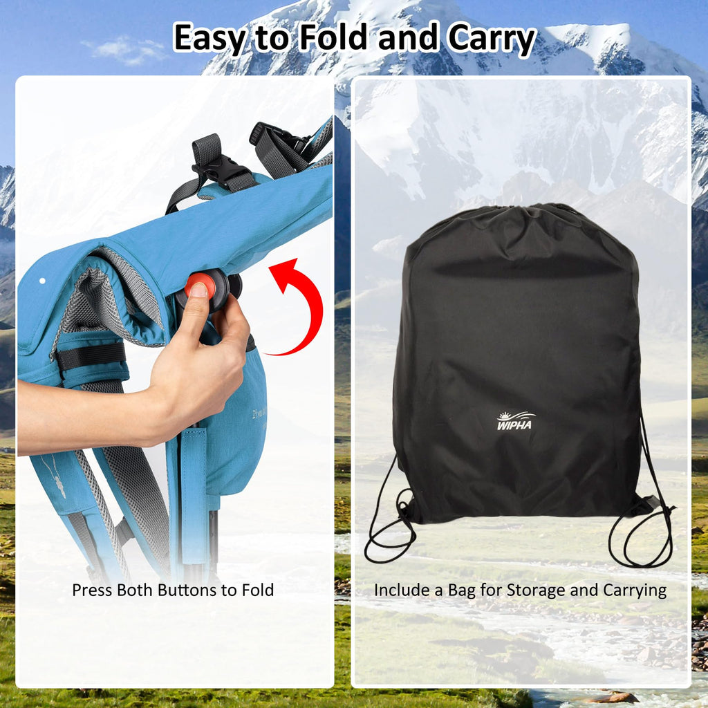 WIPHA Toddler Hiking Backpack Carrier - Blue view 4