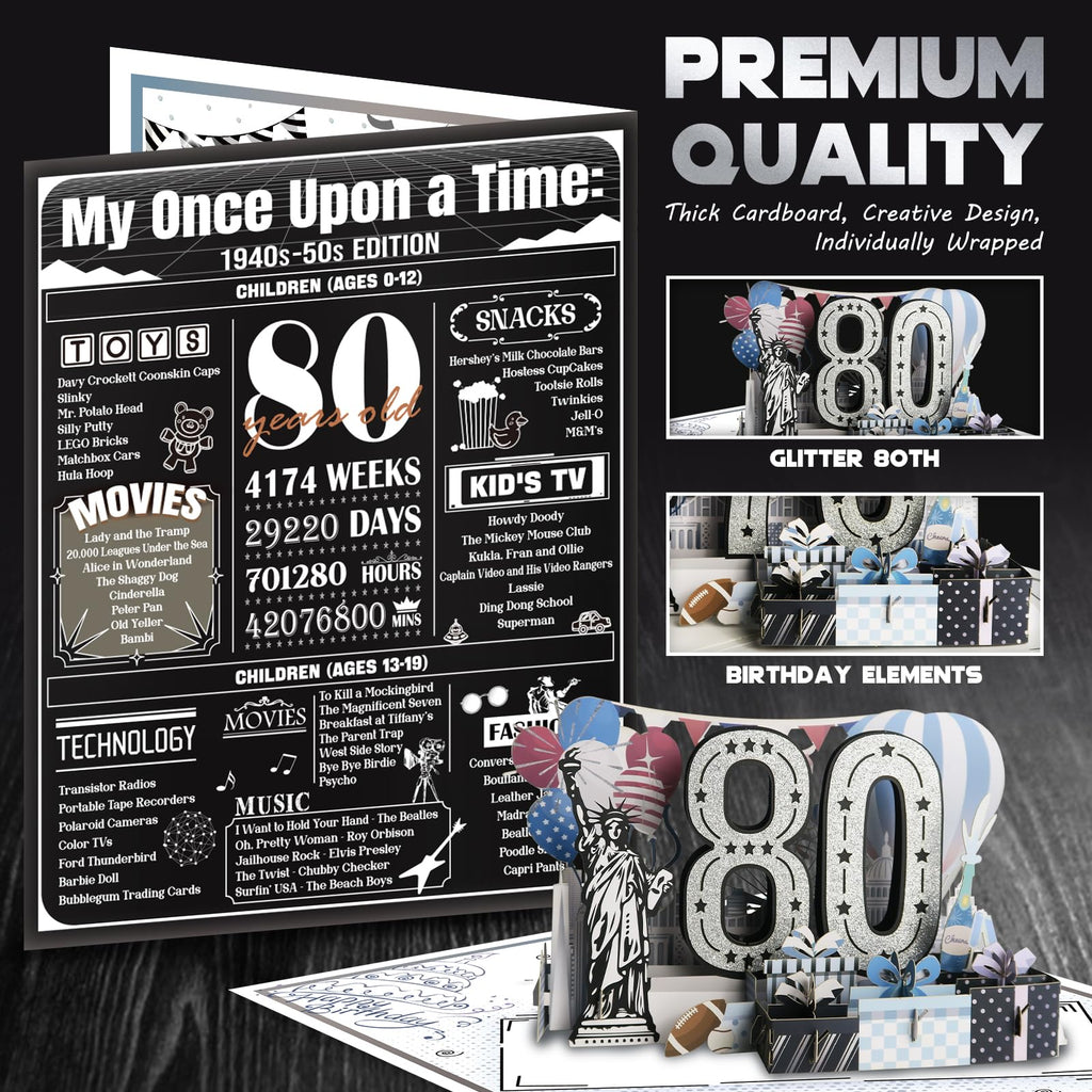 Birthday Card Gifts for Men Women, Large 3D Pop-up