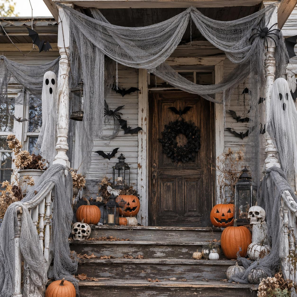 Qtisky Halloween Gauze Creepy Cloth