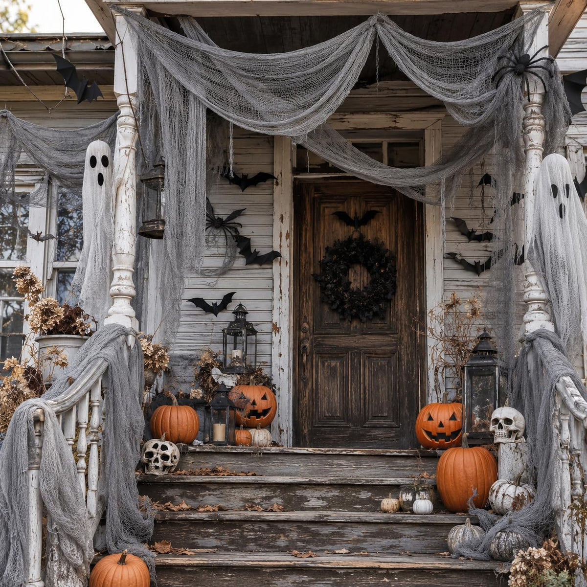 Qtisky Halloween Gauze Creepy Cloth
