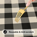 Smiry Rectangle Picnic Table Cloth - Black and Beige / 72" x 36" (Rectangular) view 5