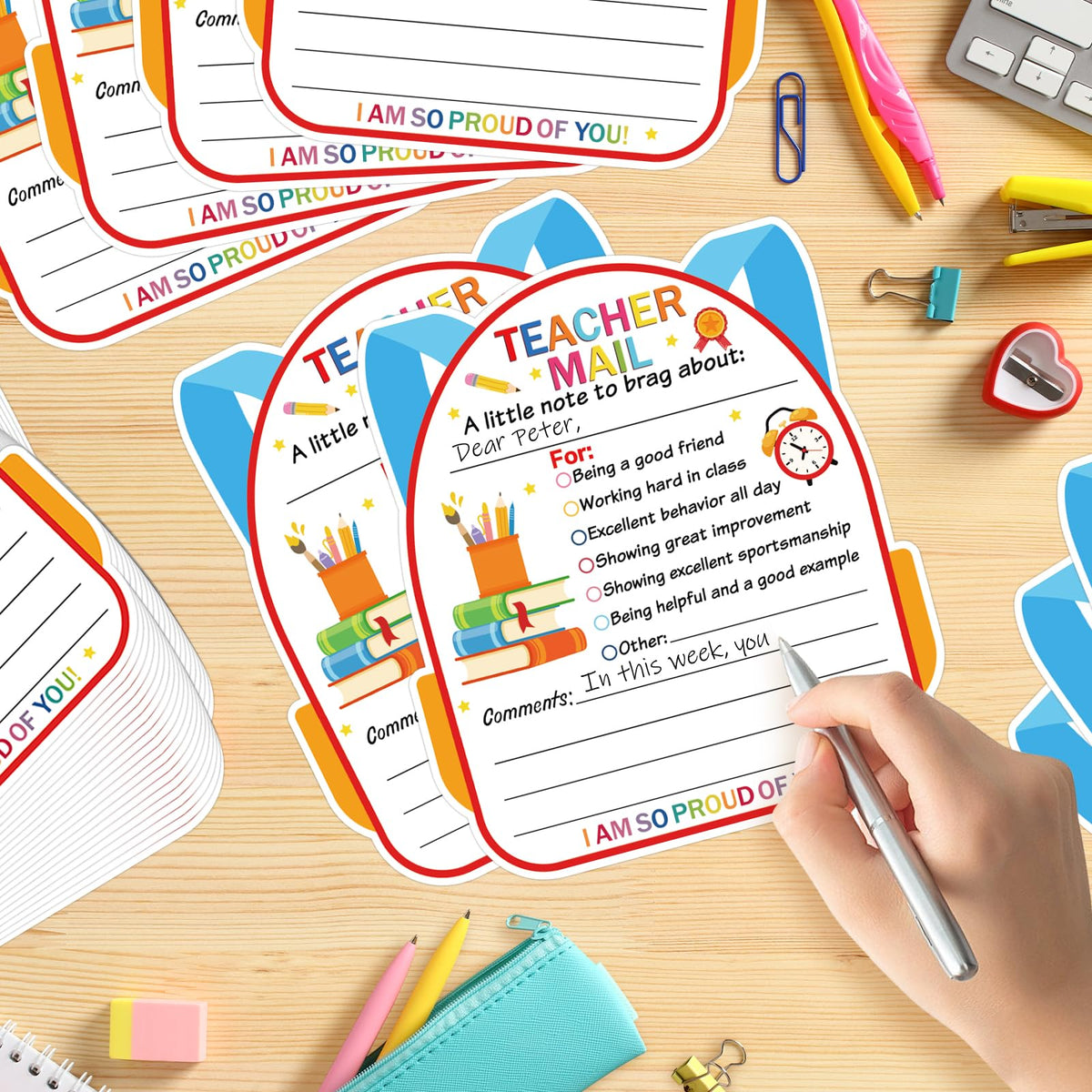 50Pcs Teacher Mail Notes to Parents - Bag view 6