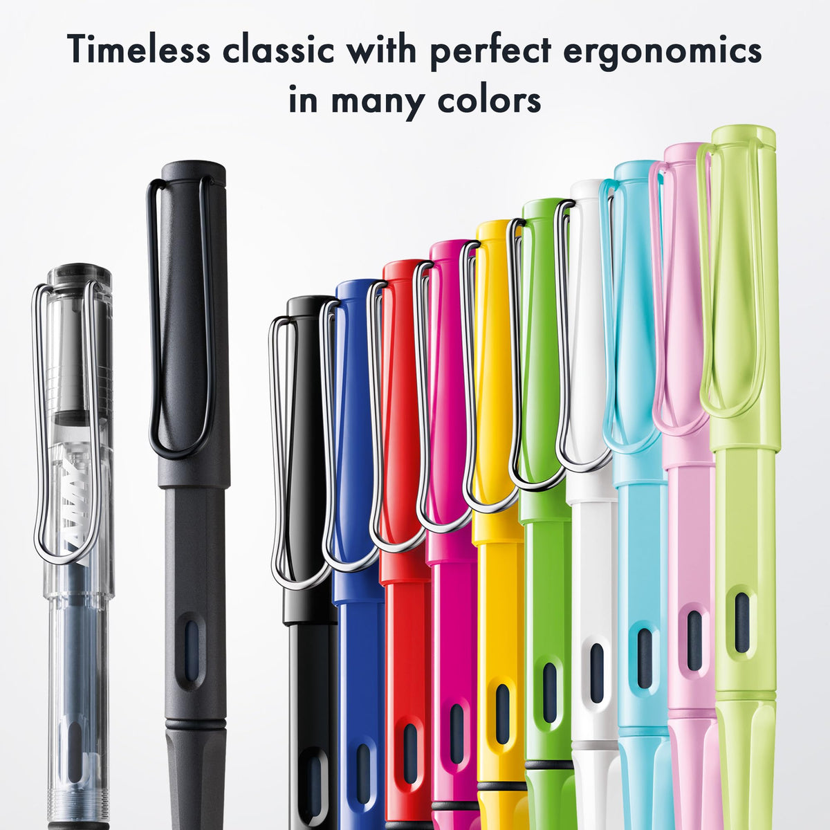 Lamy Fountain Pen with ergonomic grip & polished steel nib - vista / Medium Nib view 6