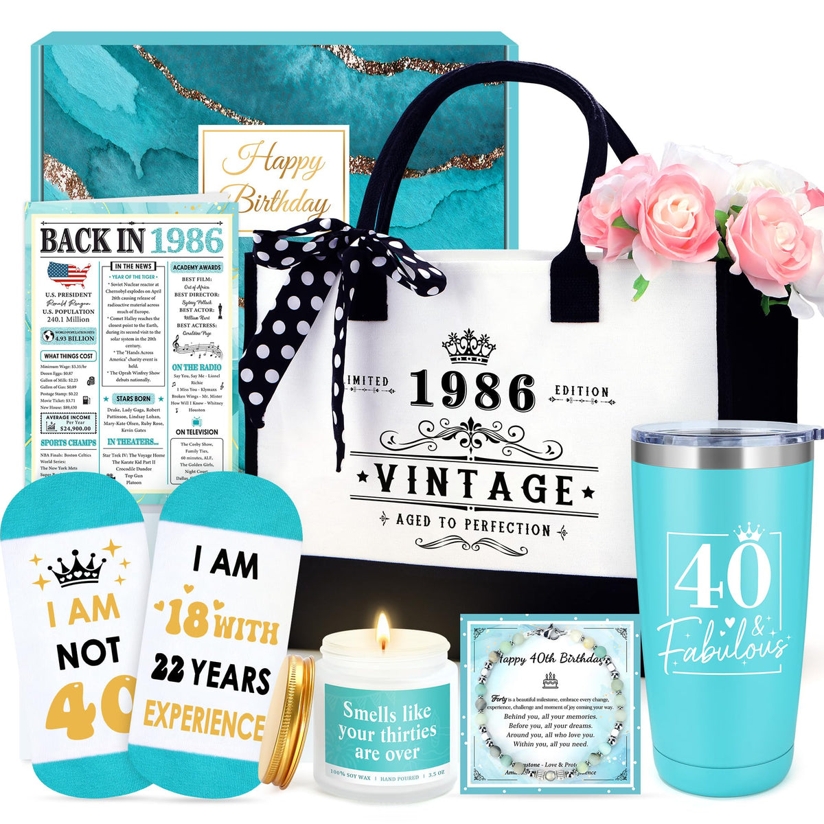 Year Old Birthday Gifts for Women - 40th birthday style