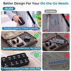 Foldable Portable 7 Day Pill Organizer 2 Times a Day, AM PM Weekly Pill Box