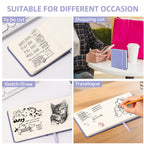 BOBO RABBIT 2 Pack Small Square 100GSM Mini Notebooks Blank Page Sketchbook - B-Navy blue and Lavender view 6