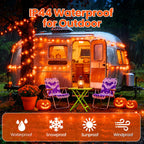 Moettany Solar String Lights Outdoor Waterproof - Orange view 3