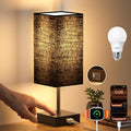 hansang Bedside Table Lamp for Bedroom Touch Control with USB C+A - Black / 1 Count (Pack of 1)