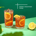 JoyJolt Alain Drinking Glasses Set of 8 Glass Tumblers. Highball 14oz Bar Glasses and (additional view 4)