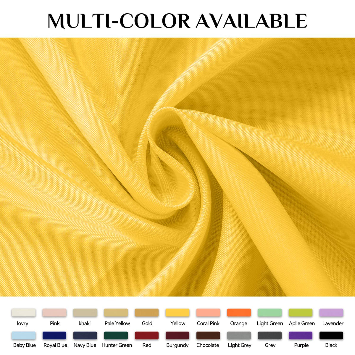 Softalker Rectangle Tablecloth - Yellow / 54" x 54" (Square) view 7