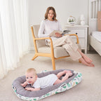Viviland Baby Lounger Cover - Green Feather view 4
