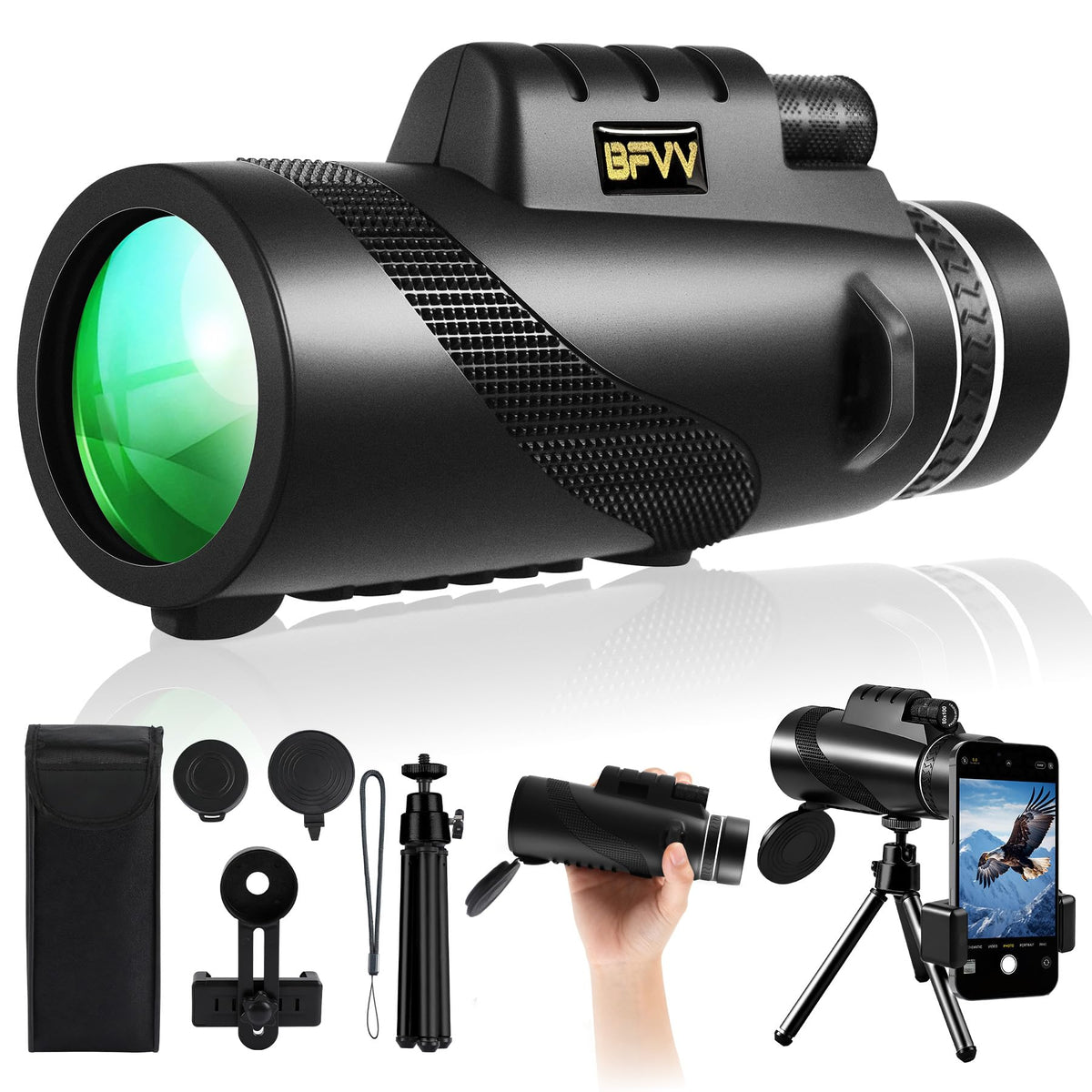 BFVV 80x100 High Powered Monocular Telescope for Adults Bird Watching