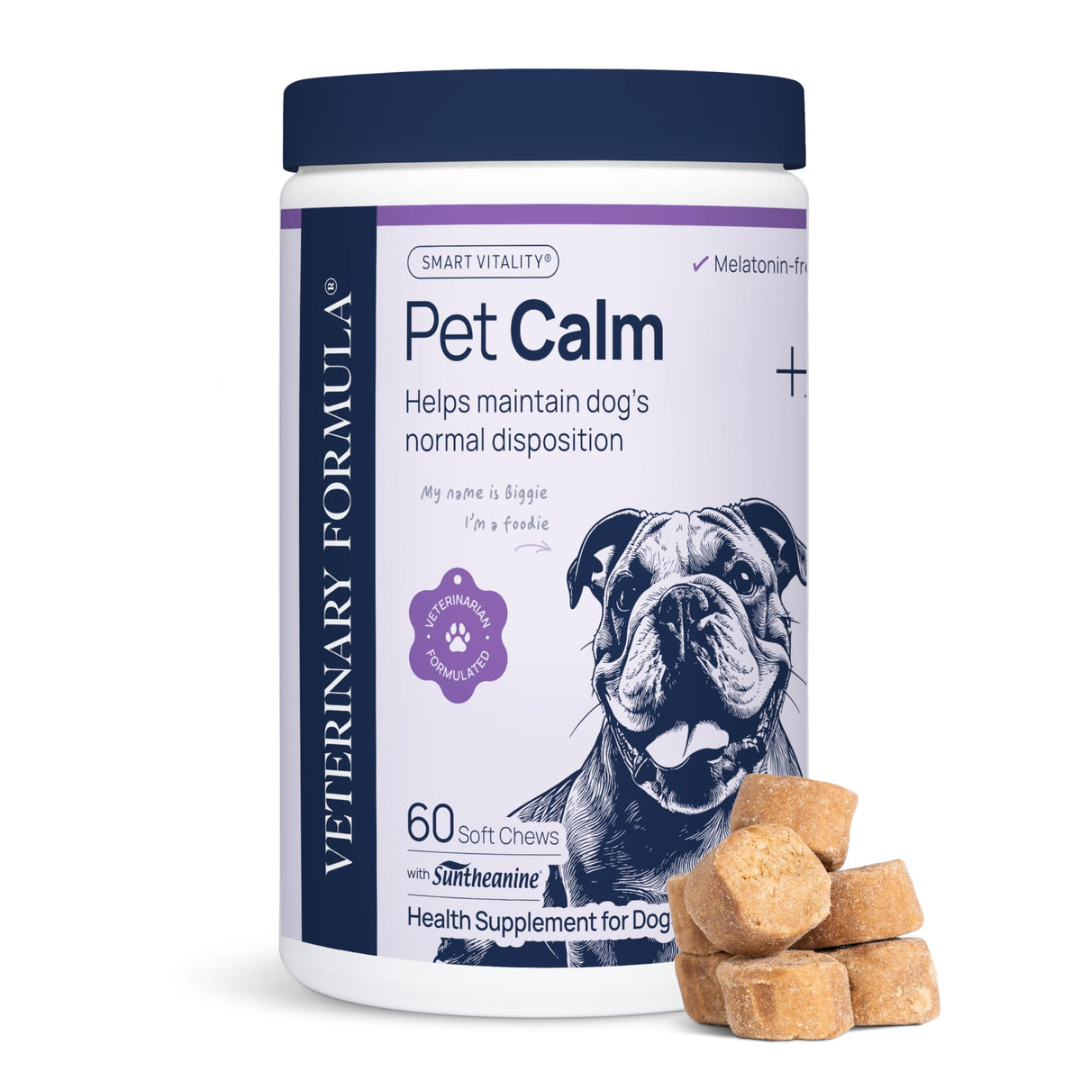 Veterinary Formula Smart Vitality Pet Calm Soft Chews for Dogs - 60 Count