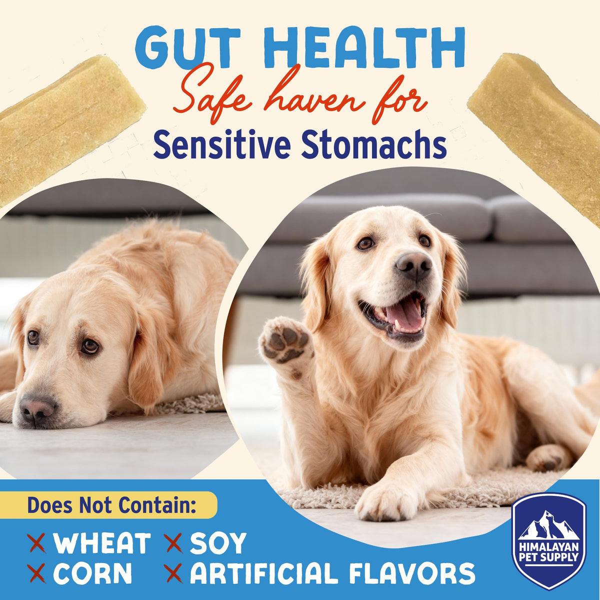 Himalayan Dog Chew Yogurt Sticks, Probiotic Dog Treats, Original, 5 Treats (521131)