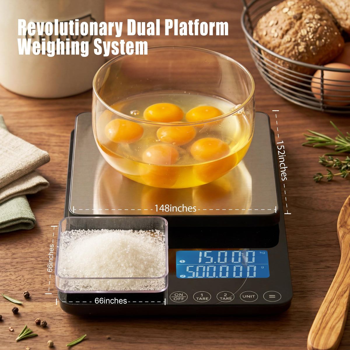 Ionsno Food Scale 44lb/20kg - #01 Silver / Dual Platform view 1