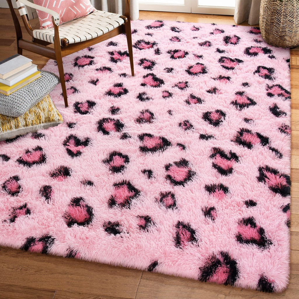 Amearea Leopard Area Rug - Pink / 5' x 8' (Rectangular) view 7