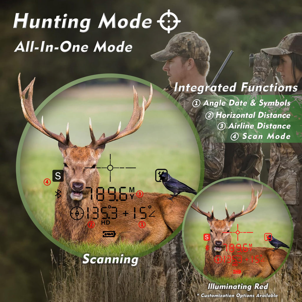 YINMONE 10x42 Laser Rangefinder Binoculars for Hunting Range Finder 2500Yds