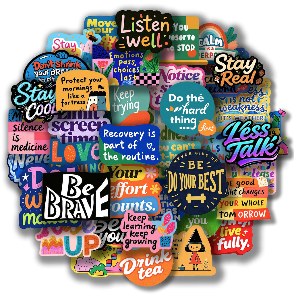 Motivational Stickers,Vinyl Water Bottles Laptop Sticker for Teens Adults