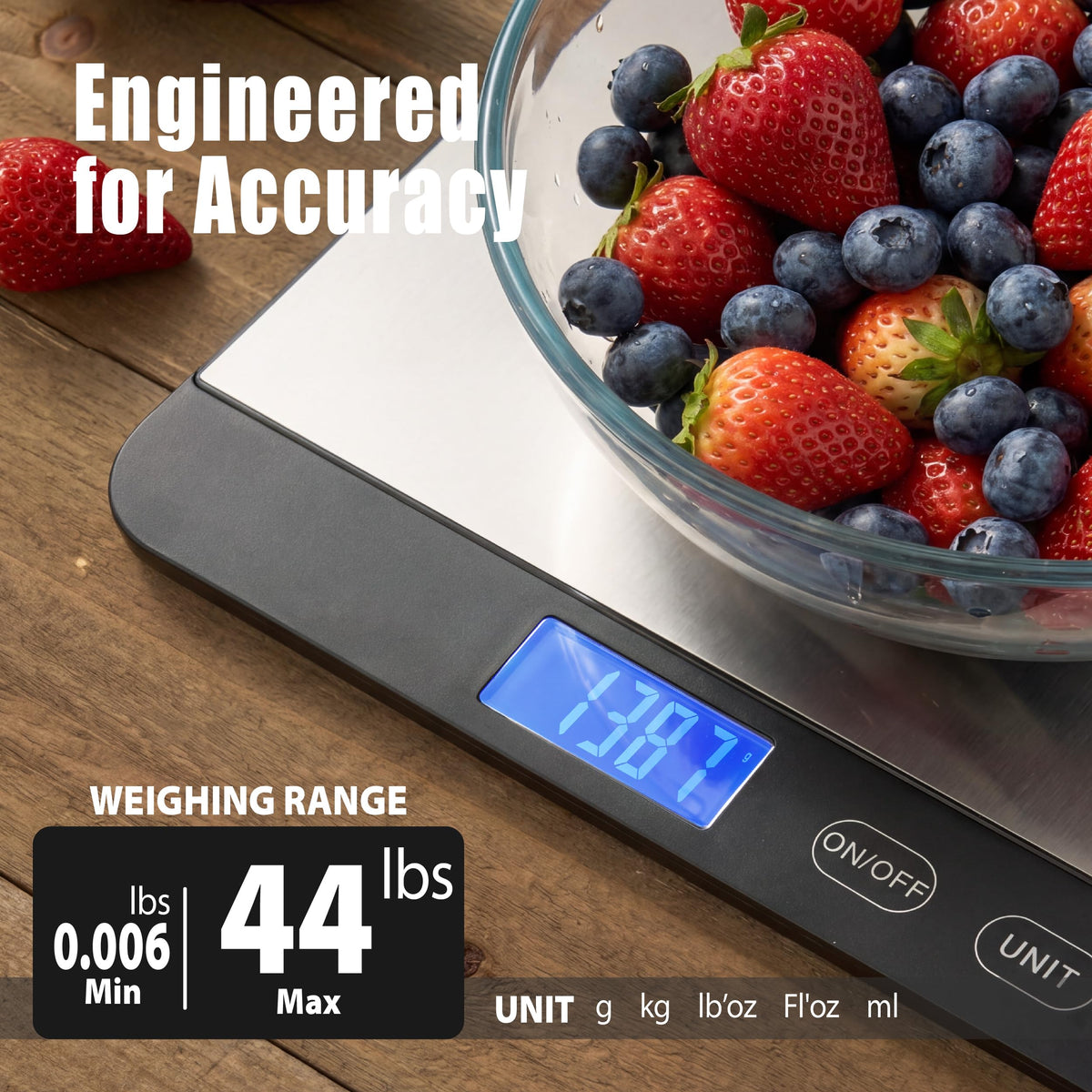 Ionsno Food Scale 44lb/20kg - #02 Silver / Large view 2
