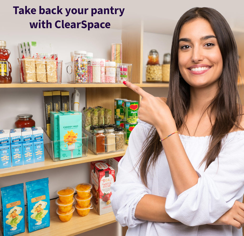 ClearSpace Pantry Organizers and Storage and Cabinet Organizer, – 4 Pack