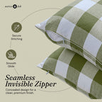 Native Fab Throw Pillow Cushion Cover for Sofa Couch Bed Comfort - Buffalo Mint Green / 20" x 12" (Pack of 2) view 3